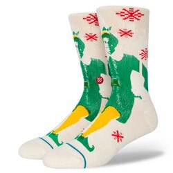 Stance Buddy The Elf Crew Sock in Off White